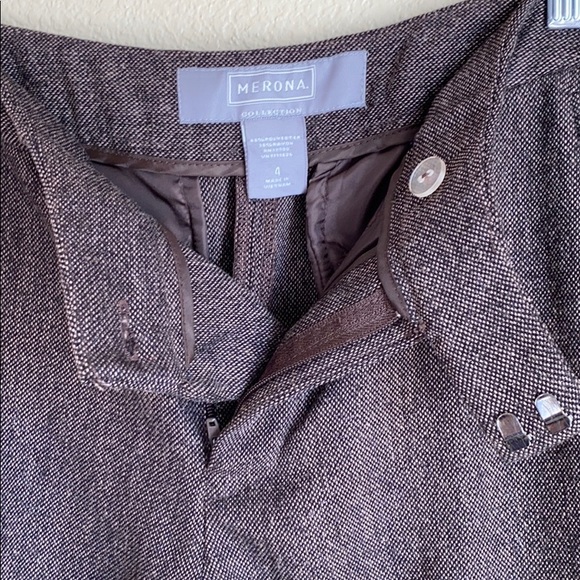 Merona Collection Brown Tweed Trousers - Picture 3 of 6